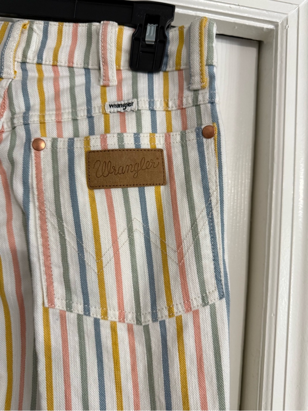 Wrangler Wanderer High-Rise Vertical Stripe Flare Jeans - Rainbow - Picture 7 of 9
